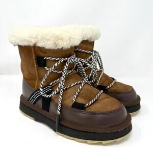 EMU Australia Shearling-Lined Blurred Winter Snow Boots Lace-Up Women’s Size 7